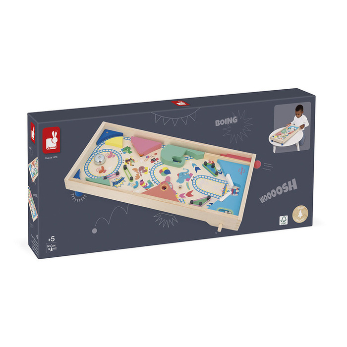 Pinball drewniana gra zręcznościowa Applepop Janod