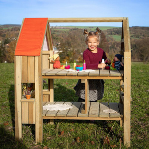Drewniany domek dla lalek domek do zabawy w sklep Outdoor Erzi