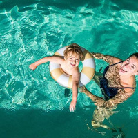 Koło dmuchane do pływania 40 cm Banana Blue Quut