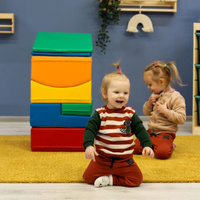 Duże klocki piankowe do wspinaczki i aktywnej zabawy dla dzieci zestaw wielokolorowy Little Crawler IGLU