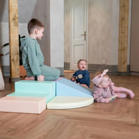 Duże klocki piankowe do wspinaczki i aktywnej zabawy dla dzieci zestaw pastelowy Corner Climber IGLU