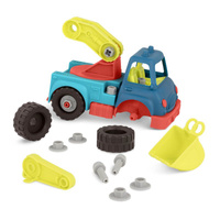 Happy Cruisers Take Apart Crane Ciężarówka budowlana 2w1 do demontażu i skręcania z wiertarką B.Toys