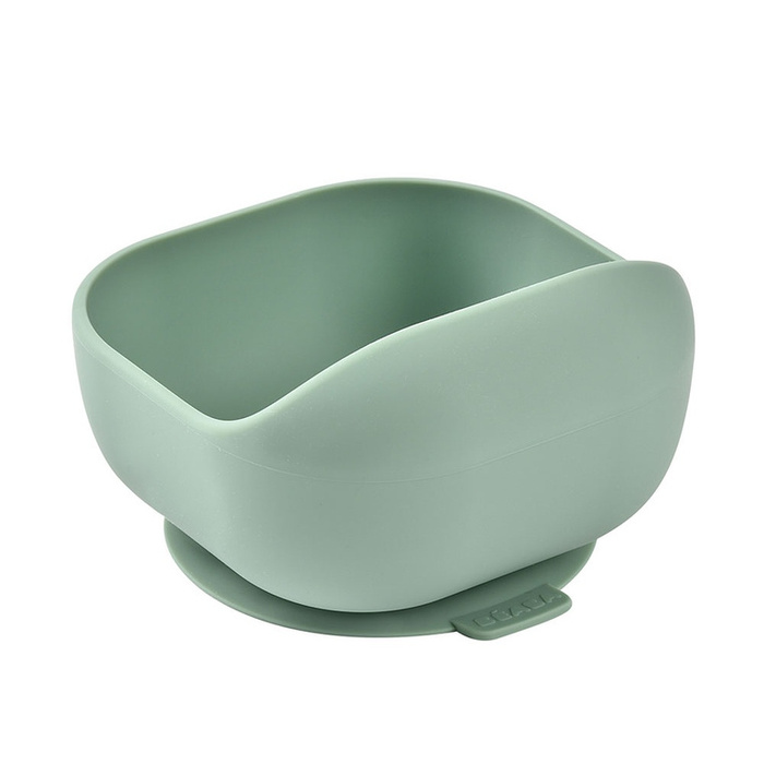Miseczka dla dzieci silikonowa z przyssawką Sage green Beaba
