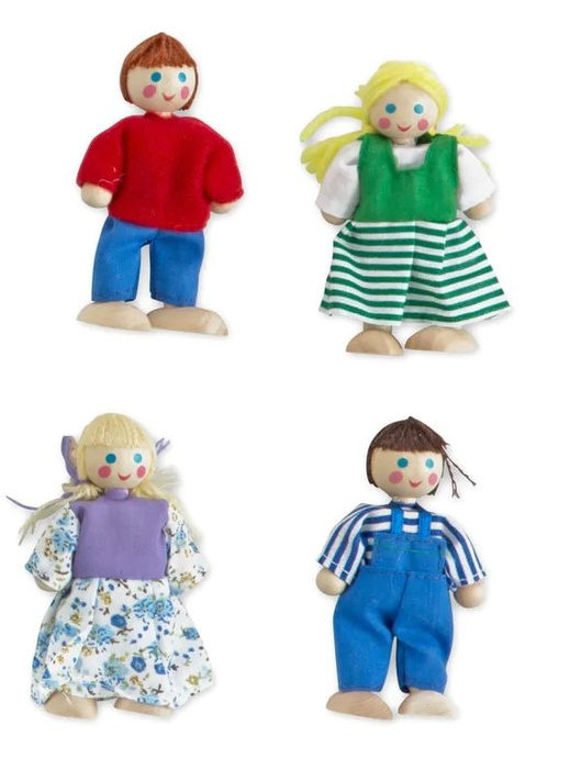 Domek motoryczny z drewna z laleczkami Melissa & Doug 