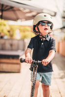 SCOOTANDRIDE Dziecięcy Kask i Ochraniacze Ash S-M ochronny Zestaw 3 lata+