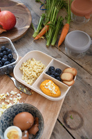 Talerzyk trójdzielny dla dziecka silikonowy z przyssawką Clay Beaba