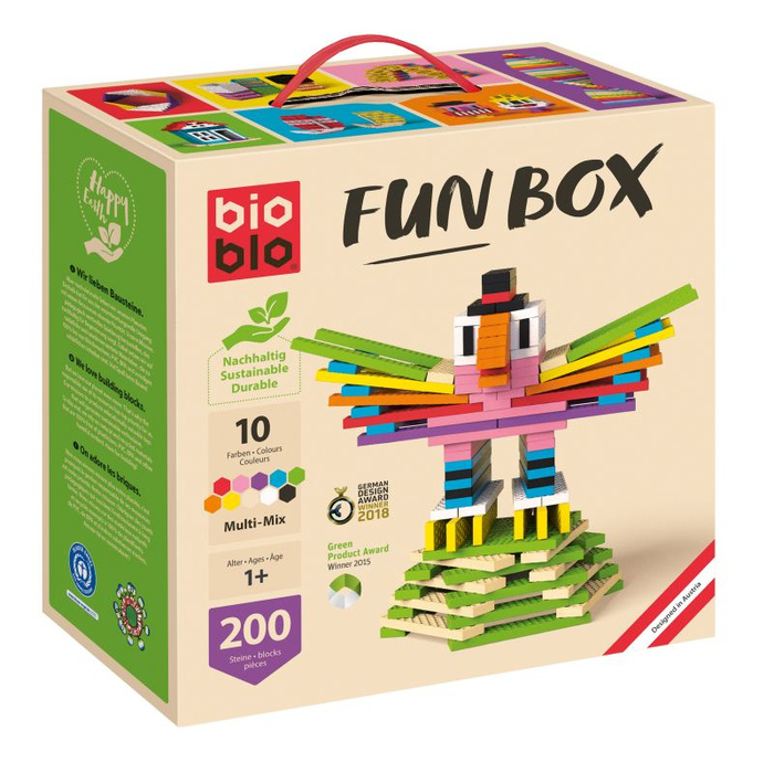 Klocki konstrukcyjne kolorowy Fun Box 200 elementów Bioblo
