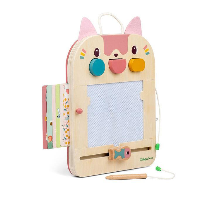 Lilliputiens Kotka Jeanne drewniana Tablica-Znikopis z magnetycznymi klockami