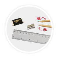 Teczka z akcesoriami plastycznymi i szkicownikiem Buki