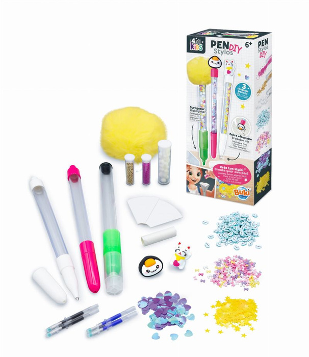 Zestaw diy długopisy i mazak Kawaii Buki