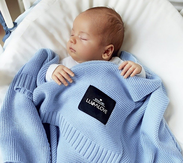 Bambusowy koc Baby blue Lullalove