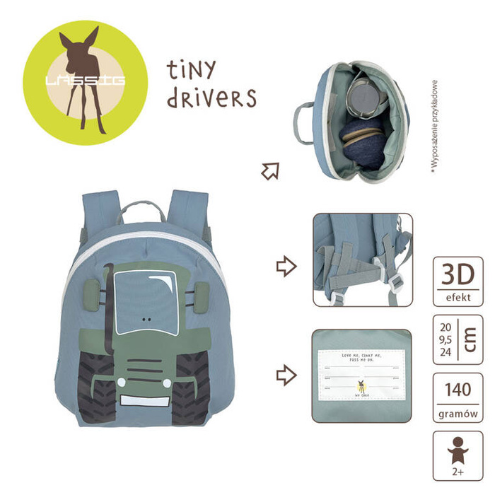 Plecak mini Tiny Drivers Traktor Lassig