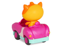 Zestaw 3 miękkich mini samochodzików sensorycznych światło i dźwięk Light Up Cars B.toys