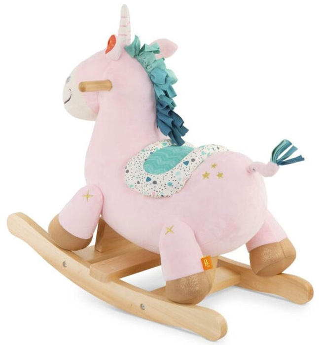 Pluszowy jednorożec na biegunach odgłos kopyt Rodeo Rocker Cleo B.Toys