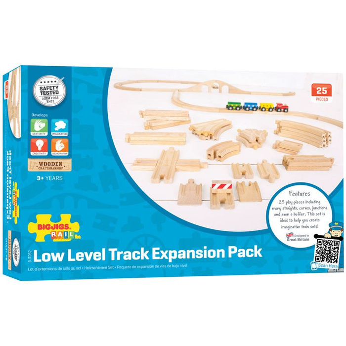 Zestaw drewnianych torów, 25 elementów  Bigjigs Rail