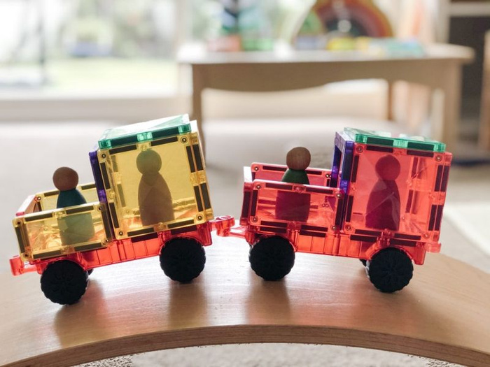 Klocki magnetyczne dla dzieci Rainbow Motion Pack 24 el Connetix