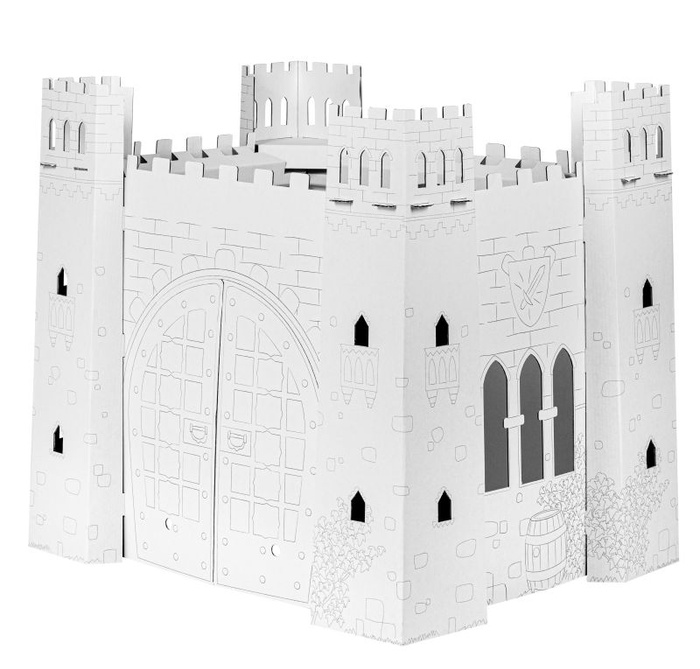 Kartonowy domek do malowania i samodzielnego złożenia Wspaniały zamek pałac Tektorado