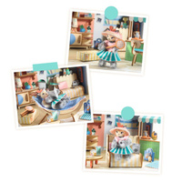 Drewniany domek dla lalek diy mini Mi House Mia Djeco 