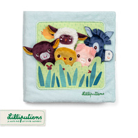 Lilliputiens Książeczka aktywizująca z mini-pacynkami Młode zwierzątka dla niemowląt i maluchów