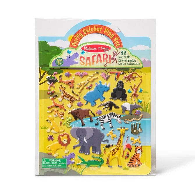 Książeczka z naklejkami wielokrotnego użytku Safari Melissa & Doug