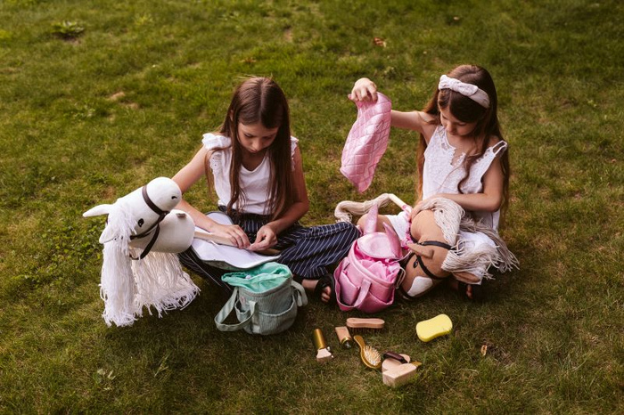 Torba na dodatki do Hobby Horse sztruksowa różowa Astrup