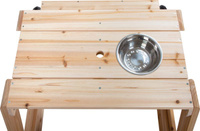 Piaskownica drewniana stolik z ławką zabawa w kuchni zestaw mebli ogrodowych 3w1 Small Foot