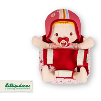 Lilliputiens Lalka z akcesoriami w foteliku rowerowym Lena do zabawy dla dzieci