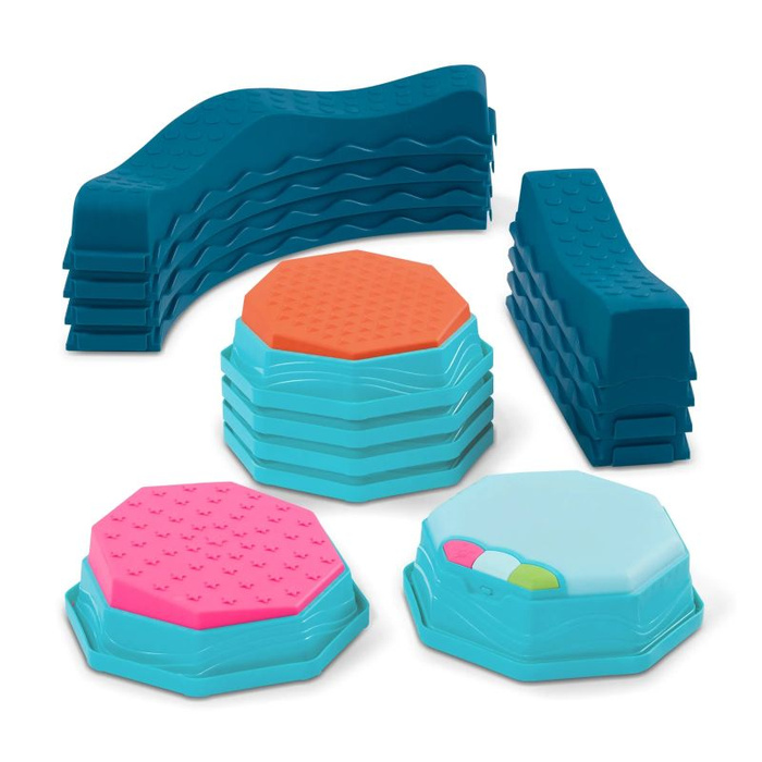 Modułowa ścieżka sensoryczna z dźwiękami 14 elementów Balance & Groove B.Toys