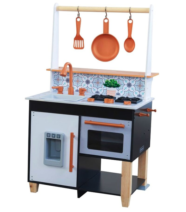 Rzemieślnicza kuchnia dla dzieci wyspa kuchenna czarna Artisan Island KidKraft