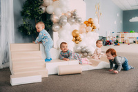 Duże klocki piankowe do wspinaczki i aktywnej zabawy dla dzieci zestaw beżowo biały Explorer IGLU