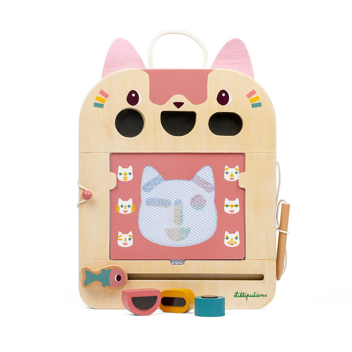 Lilliputiens Kotka Jeanne drewniana Tablica-Znikopis z magnetycznymi klockami