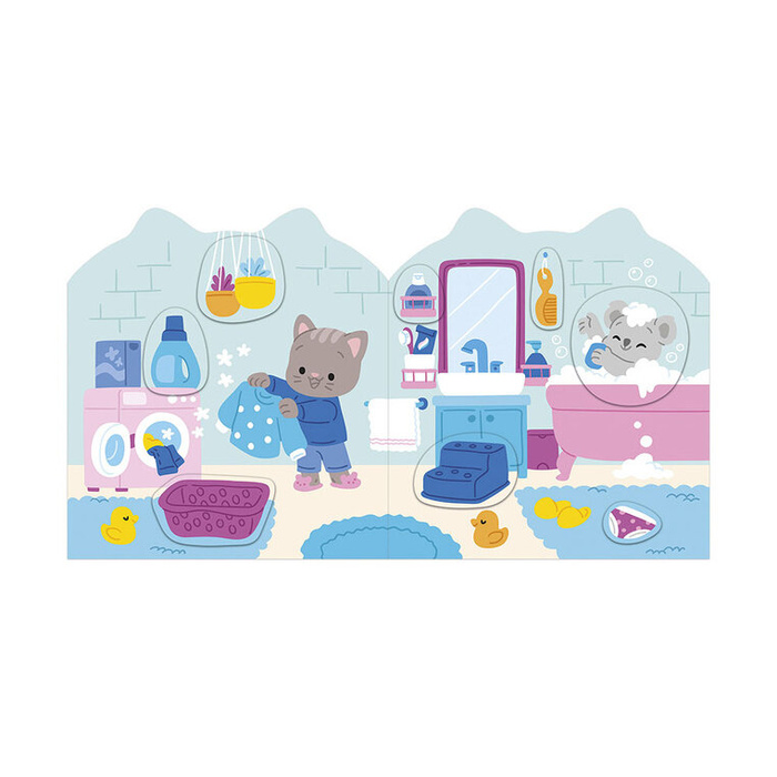 Książeczka do wyklejania z naklejkami Dom Janod