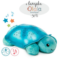 Cloud b® Twinkling Twilight Turtle™ Aqua Lampka nocna z projekcją świetlną Konstelacja gwiazd Żółw niebieski