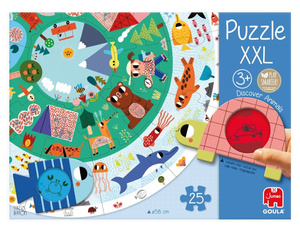 Okrągłe puzzle XXL Odkrywca zwierząt Goula