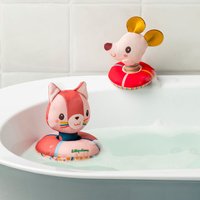 Lilliputiens Zestaw dwóch przytulanek do kąpieli Kotka Jeanne i Myszka Nina