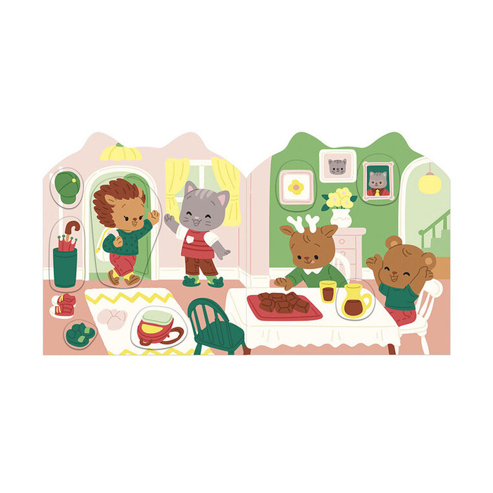 Książeczka do wyklejania z naklejkami Dom Janod