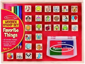 Zestaw drewnianych stempelków Ulubione Rzeczy Melissa & Doug 