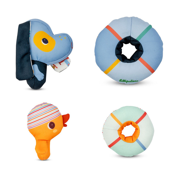 Lilliputiens Zestaw dwóch przytulanek do kąpieli Piesek Jules i Kaczorek Gaspard