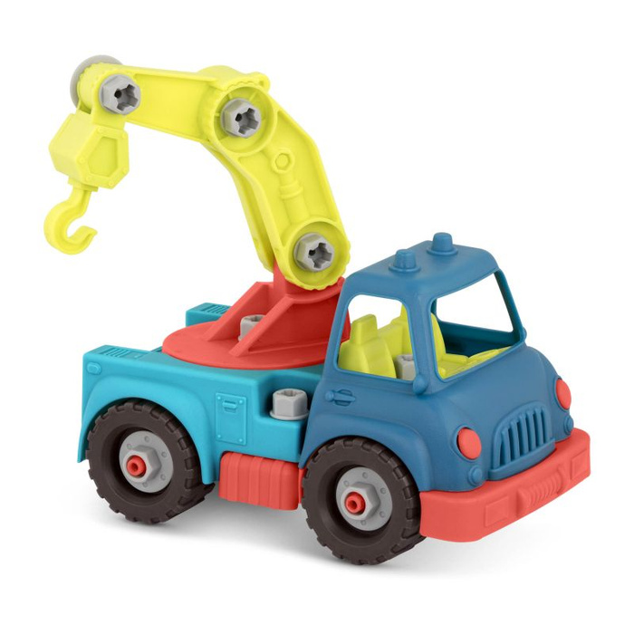 Happy Cruisers Take Apart Crane Ciężarówka budowlana 2w1 do demontażu i skręcania z wiertarką B.Toys
