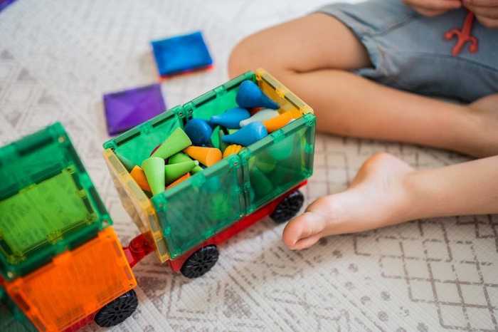Klocki magnetyczne dla dzieci Rainbow Motion Pack 24 el Connetix