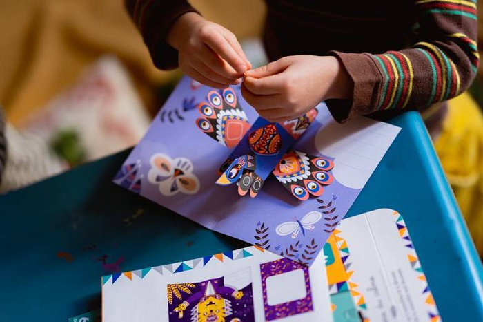 Zestaw kreatywny Przestrzenne kartki pop-up 3D Zwierzęta 6+ Janod