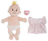 Pluszowa lalka dla dzieci Love Stella Peach z różową sukienką i blond kucykiem Manhattan Toy