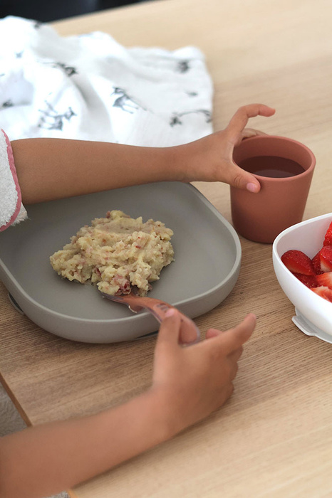 Komplet naczyń z silikonu z przyssawką Terracotta Beaba