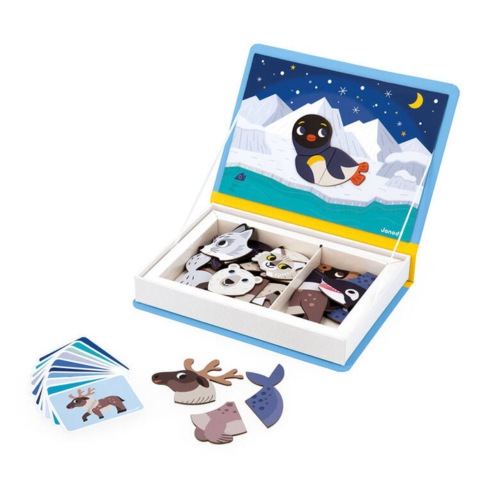 Układanka magnetyczna Zwierzęta polarne Magnetibook Janod