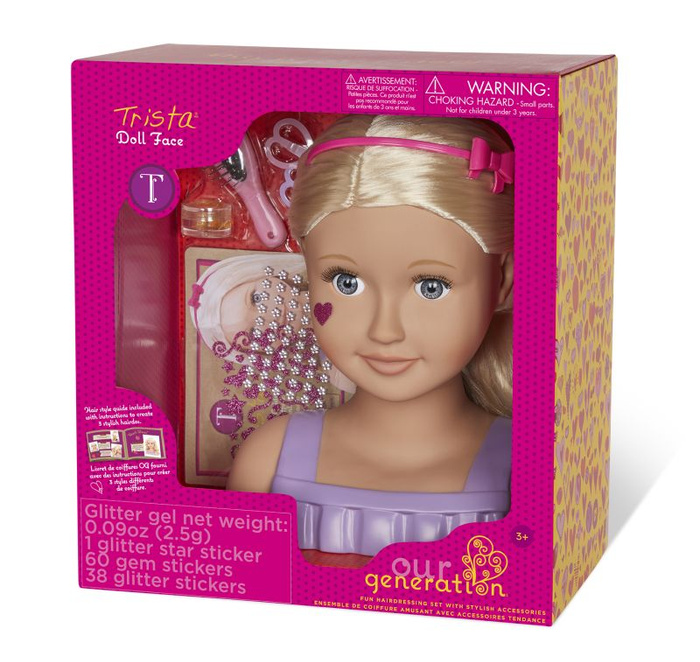 Głowa lalki do czesania Trista doll face Our Generation