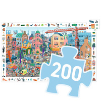 Puzzle dla dzieci obserwacja Miasto 200 elementów Djeco