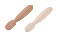 Łyżeczki-gryzaki dla niemowląt zestaw 2 szt praline/clay Beaba