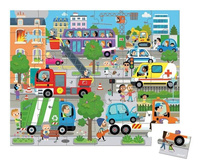 Puzzle dla dzieci w walizce Miasto 36 elementów Janod