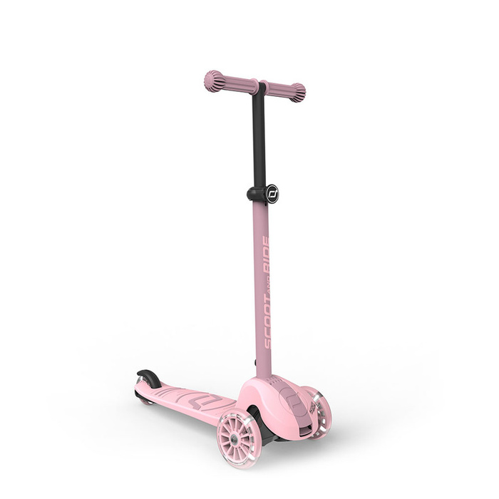 SCOOTANDRIDE Highwaykick 3S Hulajnoga z systemem sterowania 2w1 i kółkami LED składana 3+ Rose