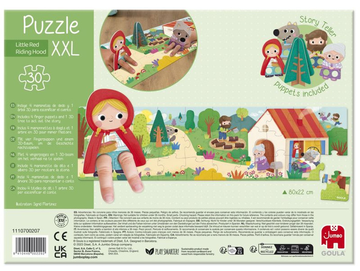 Wielkie puzzle XXL Czerwony kapturek Goula